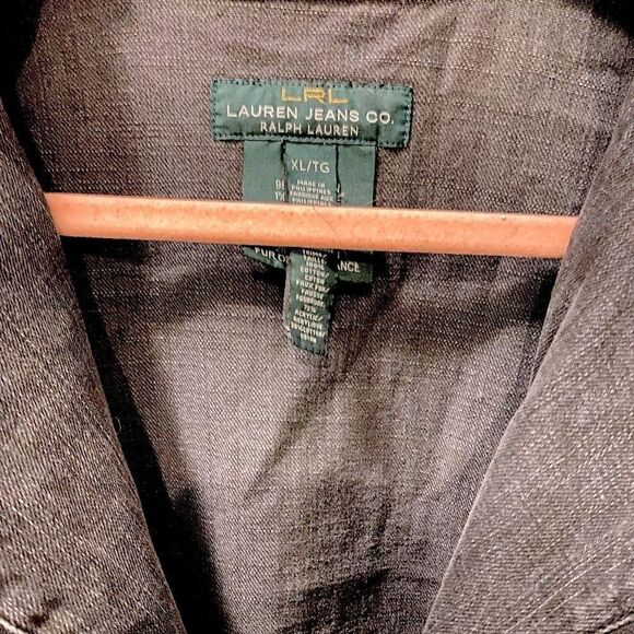 🌷RALPH Lauren🌷 Dark Denim Asymmetrical Zipper Jacket   - Picture 12 of 12